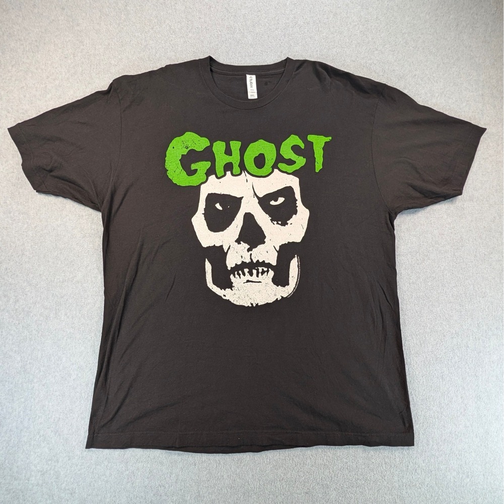 Ghost Misfits Tribute Band T-Shirt Mens XXL 25x32 Black Skull Green Logo 2019